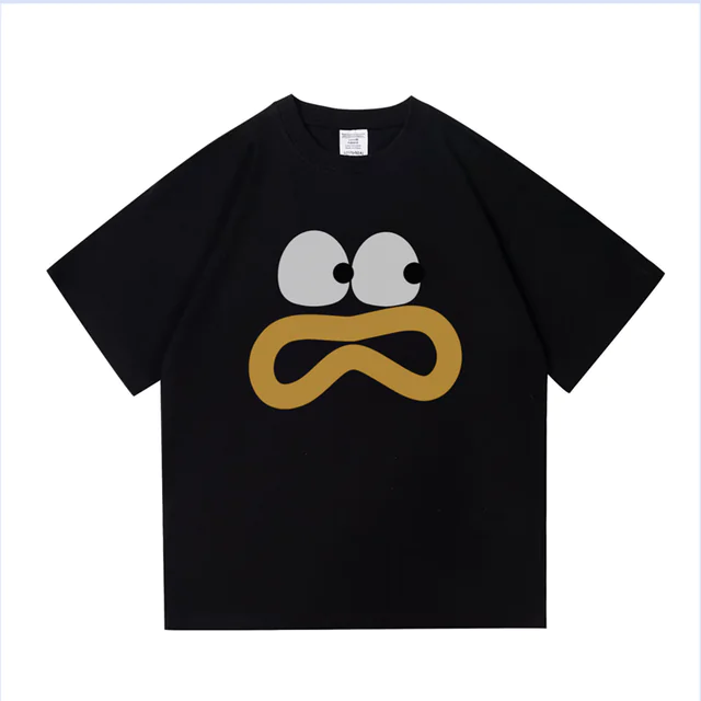 Summer Cartoon American Men's Oversized Cotton T-shirt